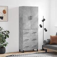 Berkfield Home Highboard Concrete Grey 69.5x34x180 cm Engineered Wood