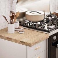 Berkfield Home Kitchen Worktop 40x63.5x4 cm Solid Wood Oak Rectangular in Brown