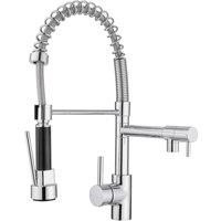 JASSFERRY Pulldown Spout Kitchen Sink Mixer Tap Single Lever in Silver
