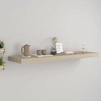 Berkfield Home Floating Wall Shelf Oak 90x23.5x3.8 cm MDF in Brown