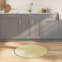 Berkfield Home Rug Round Light Natural80 cm Bamboo in Beige | Size: Medium