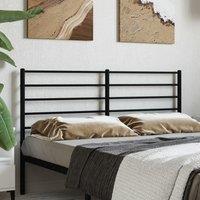 Berkfield Home Metal Headboard Black 120 cm