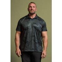 BadRhino Men's Camo Print Polo Shirt in Black | Size: XL