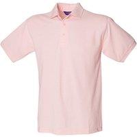 Henbury Men's Polycotton Heavy Polo Shirt in Pink | Size: 2XL