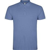 ROLY Men's Star Short-Sleeved Polo Shirt in Pale Blue | Size: Large