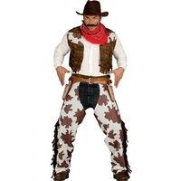 Fiestas Guirca Men's Fancy Dress Adult Cowboy Costume in Brown | Size: Large