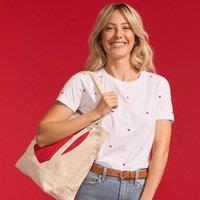 Lands' End Women's Supima Short Sleeve Crew Neck T-shirt in White | Size: 8