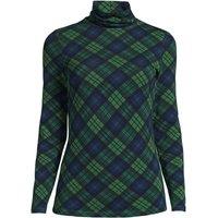 Lands' End Women's Cotton-modal Roll Neck Top in True Black | Size: 20