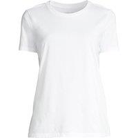 Lands' End Women's Petite Supima Short Sleeve Crew Neck T-shirt in White | Size: 10-12