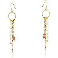 BIG METAL LONDON Women's SONYA STAINLESS STEEL EARRINGS in Red | Size: 5 cm