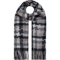 Vellin Women's Wool-Blend Pixel Pattern Oversized Scarf in Grey
