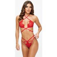 Ann Summers Women's Infinite Crotchless Set in Red | Size: Medium