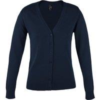 SOL'S Women's Golden V Neck Cardigan in Navy | Size: 2XL