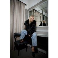 NastyGal Women's Studded Straight Leg Denim Jeans in Vintage Wash | Size: 12