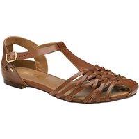 Ravel Women's 'Etter' Leather Flat Sandals in Tan | Size: 5