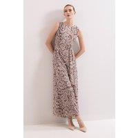 Phase Eight Women's Janine Leaf Sleeveless Jumpsuit in Chocolate | Size: 26