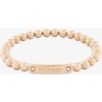 Tommy Hilfiger Women's Rose Gold Tone Beaded Bracelet | Size: 16 cm