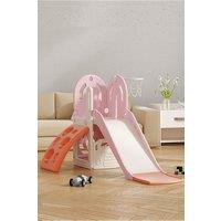 Living and Home 4-in-1 Toddler Freestanding Climber and Slide Set in Pink