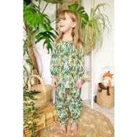 Fox In A Box Girl's Lazy Leopard Cotton Pyjama Set | Size: 7-8 Years