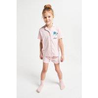 Brand Threads Lilo & Stitch Short Pyjama Set in Pink | Size: 6-7 Years