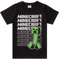 Minecraft Boy's Short Sleeved T-Shirt | Boys Black | Official Merch | Size: 7-8 Years