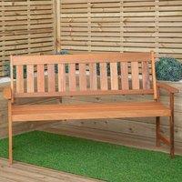 Samuel Alexander Cartmel 2 Seater Outdoor Wooden Garden Patio Bench in Brown