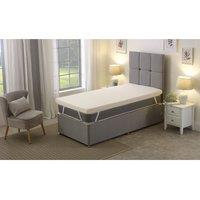 Starlight Beds Memory Foam Mattress Topper 2.5cm Thick Pressure-Relieving Comfort in White | Size: EU Single