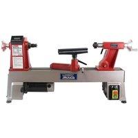 Lumberjack 12" Variable Speed Cast Iron Mini Lathe Bench Top Woodturning Machine in Red