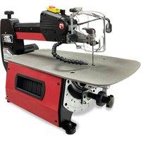 Lumberjack 18 Inch Variable Speed Scroll Saw with LED Light & Blower Function in Red | Size: 1000mm x 1000mm