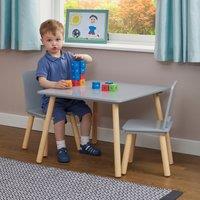 Liberty House Toys Grey & Pinewood Table & Chair Set