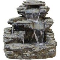 Altico Garden Products Ltd Brecon Falls Water Feature - L8.9 x W8.9 x H61.5 cm in Grey