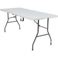 Alivio 6ft Heavy-Duty Folding Table for Catering, Camping & Outdoor Events in White | Size: 1 Pack