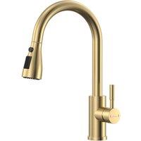 Appaso Gold Kitchen Tap, Kitchen Sink Taps Mixer with Pull Out Spray
