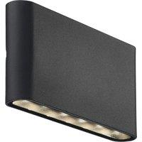 Nordlux Modern Outdoor Wall Light Black Aluminium Intergrated LED Weatherproof - Mains Powered, IP54