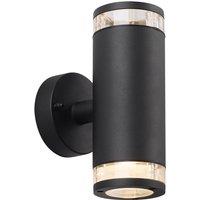 Nordlux Modern Outdoor Wall Light Black Aluminium GU10 Weatherproof - Mains Powered, IP44