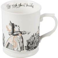 V & A Alice in Wonderland Mug with Queen of Hearts Design, Fine China in White