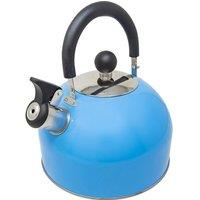 BARGAINS-GALORE 2.5l Stainless Steel Whistling Kettle Fishing Camping Hiking Fast Blue in Light Blue