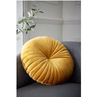 Catherine Lansfield 'Round' Cushion in Mustard | Size: 40 cm x 40 cm
