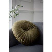 Catherine Lansfield 'Round' Cushion in Olive | Size: 40 cm x 40 cm