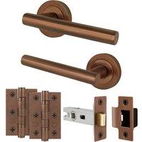 AFIT Bronze T-Bar Handle Latch Hinges Set (64mm) 1 Pair | Size: 150mm x 150mm