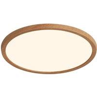 Nordlux Oja Ceiling Light Wood Foil Plastic Hallway LED 2700k Mains 29cm in Brown