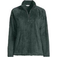 Lands' End Women's Softest Fleece Quarter Zip Top in Dark Green | Size: 14-16