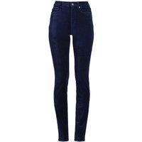Lands' End Women's Slim Leg Velvet Jeans, High Waisted in Navy | Size: 14-16