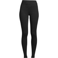 Lands' End Women's Plus Serious Sweats Fleece-lined Leggings in Black | Size: 28R