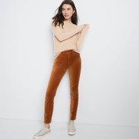 Lands' End Women's Slim Leg Velvet Jeans, High Waisted in Brown | Size: 14