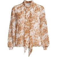 Lands' End Women's Chiffon Blouse with Removable Neck Tie | Size: 14-16