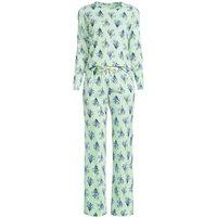 Lands' End Women's Cotton Jersey Pyjama Set in Mint | Size: 16-18