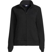 Lands' End Women's Zip Front Serious Sweats Sweatshirt Jacket in Black | Size: 14-16