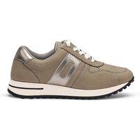 Hotter Women's Wide Fit 'Revival' Trainers in Mid Grey | Size: 6