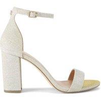 Carvela Women's 'Capo Block Heel' Fabric Heels in Gold | Size: 3